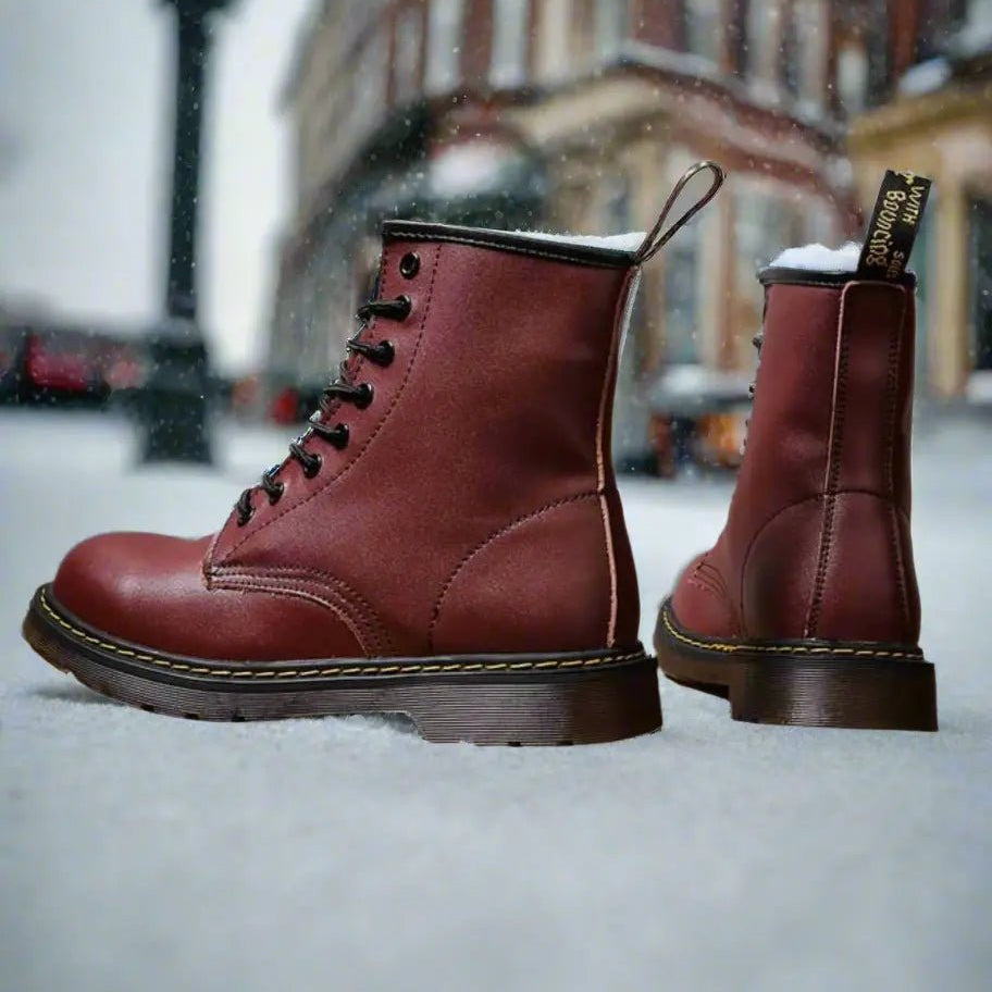 Zimowe wysokie skórzane botki dla kobiet - trwałe i eleganckie - vivano - warszawa