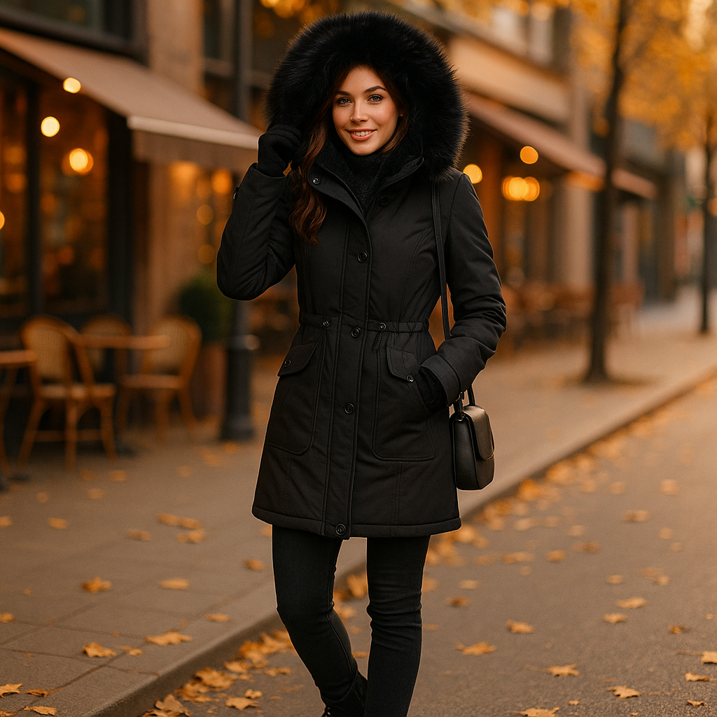 Vivano FRIEDA Ciepły Płaszcz Modowy