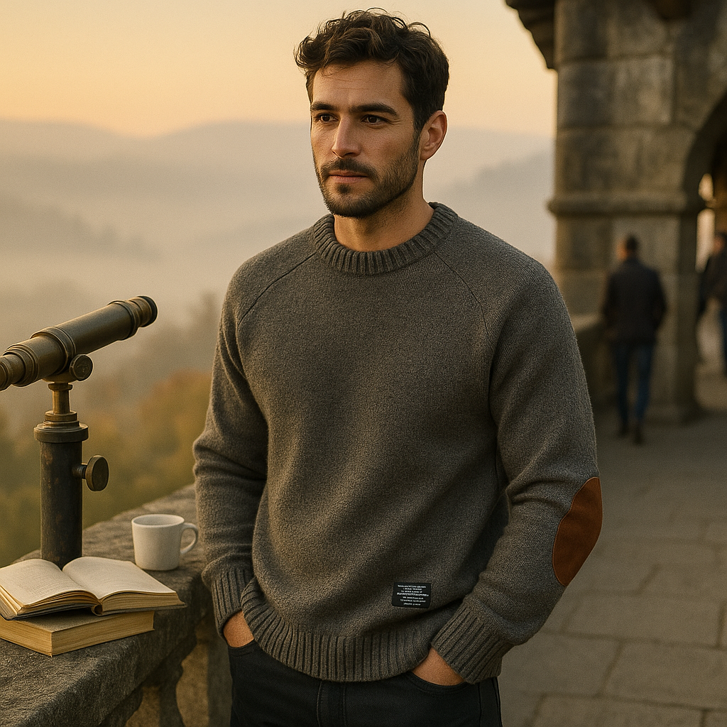 Ciepły męski sweter - klasyczne kolory