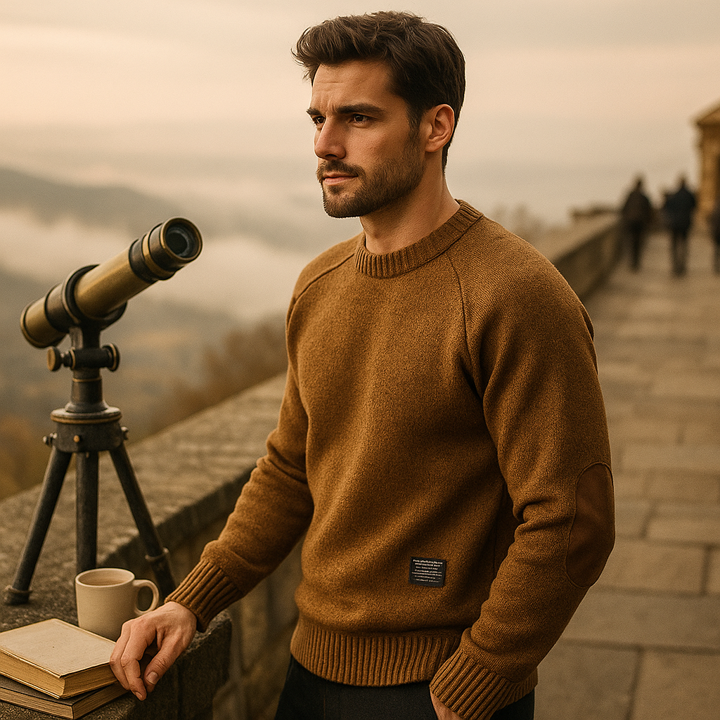 Ciepły męski sweter - klasyczne kolory
