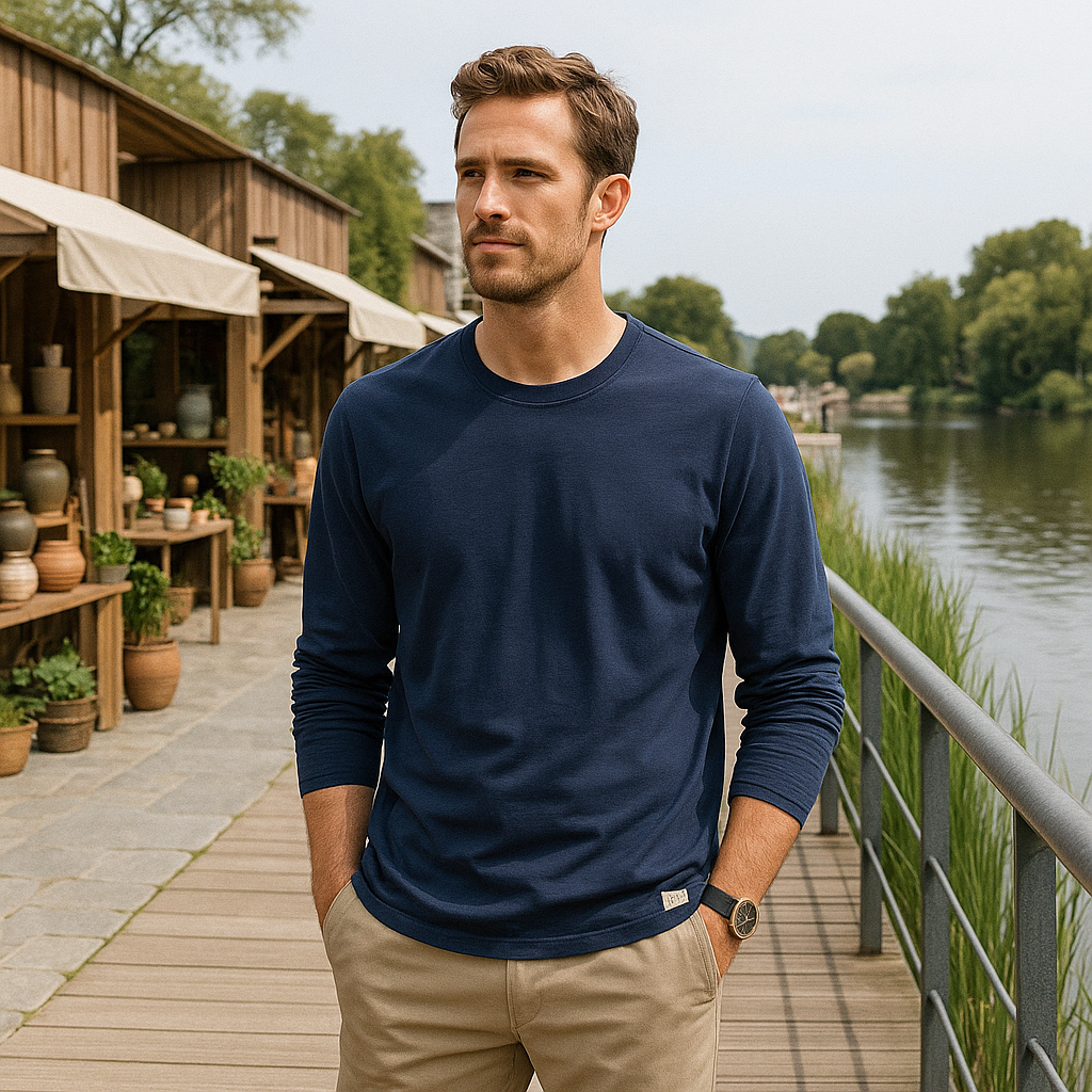 Premium Longsleeve – Klasyczna męska koszulka bawełniana