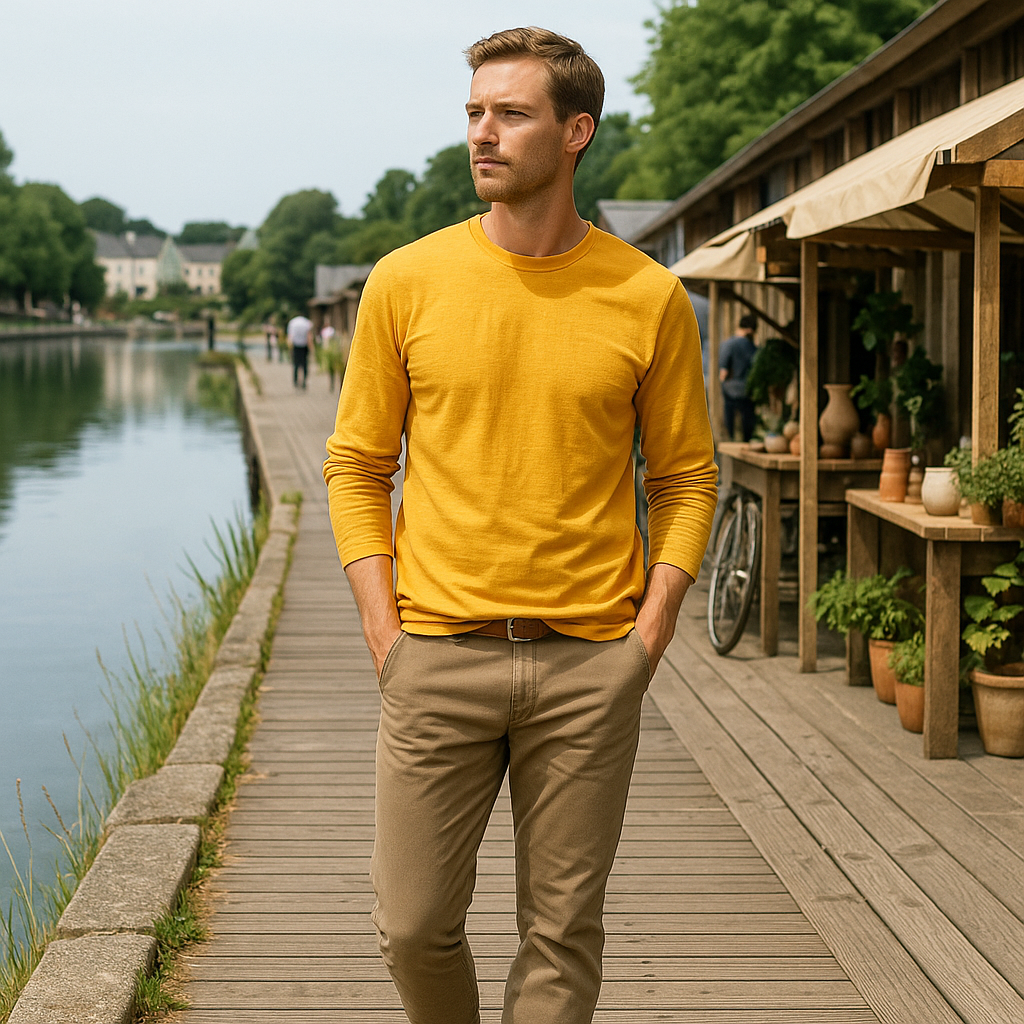 Premium Longsleeve – Klasyczna męska koszulka bawełniana