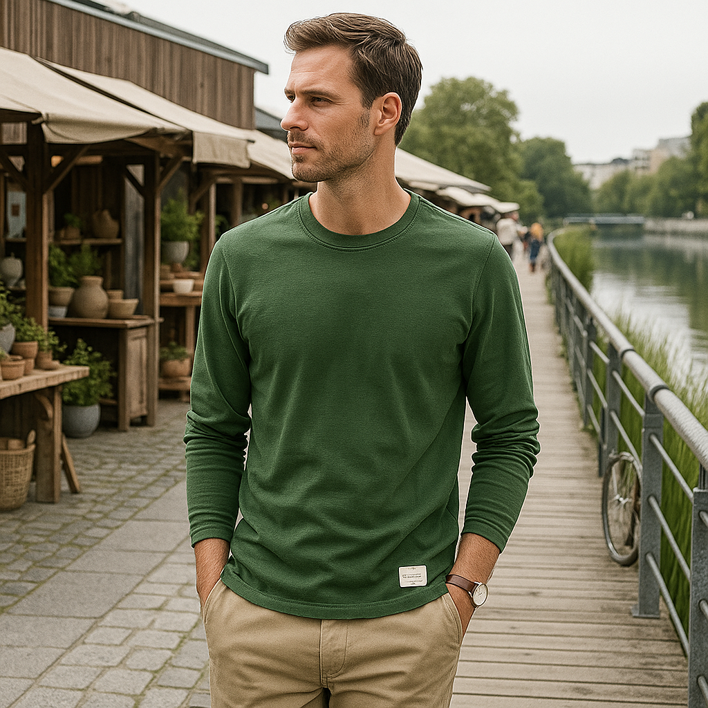 Premium Longsleeve – Klasyczna męska koszulka bawełniana