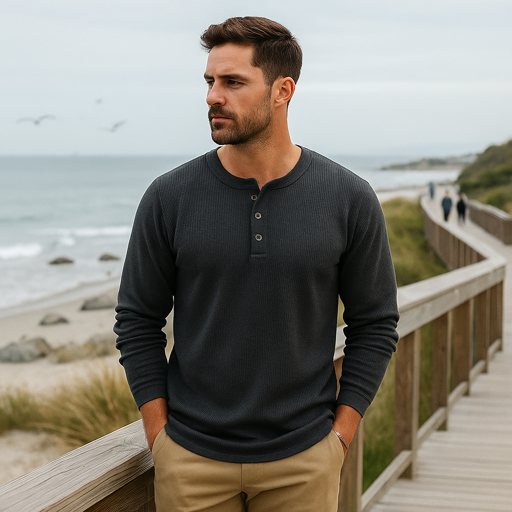 Klasyczny męski sweter - długi rękaw