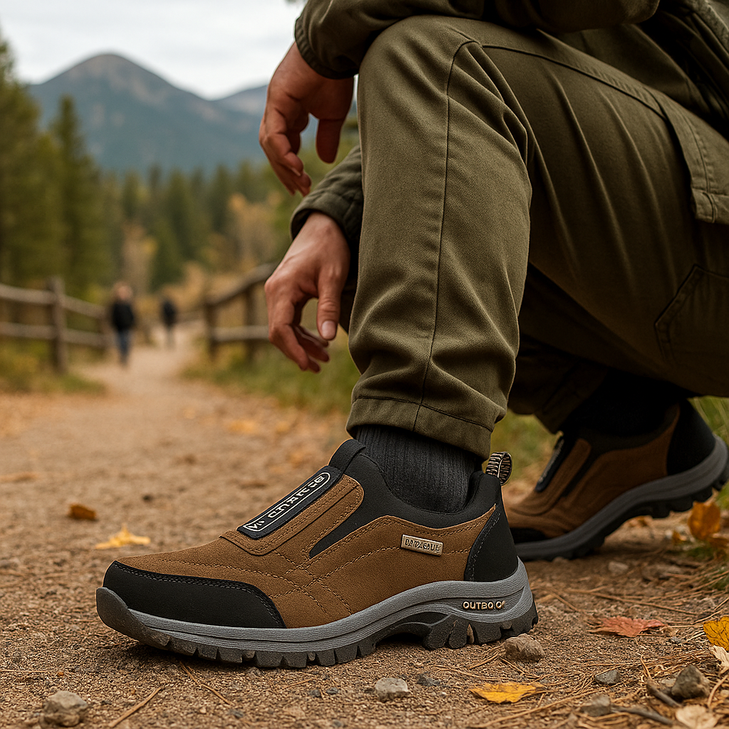 Męskie Buty Wędrówkowe Wsuwane - Lekka Podeszwa - Antypoślizgowe