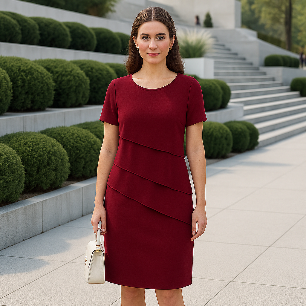 Sukienka wieczorowa chiffonowa Daria falbany elegancja