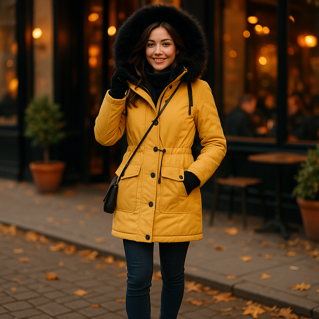 Vivano FRIEDA Ciepły Płaszcz Modowy