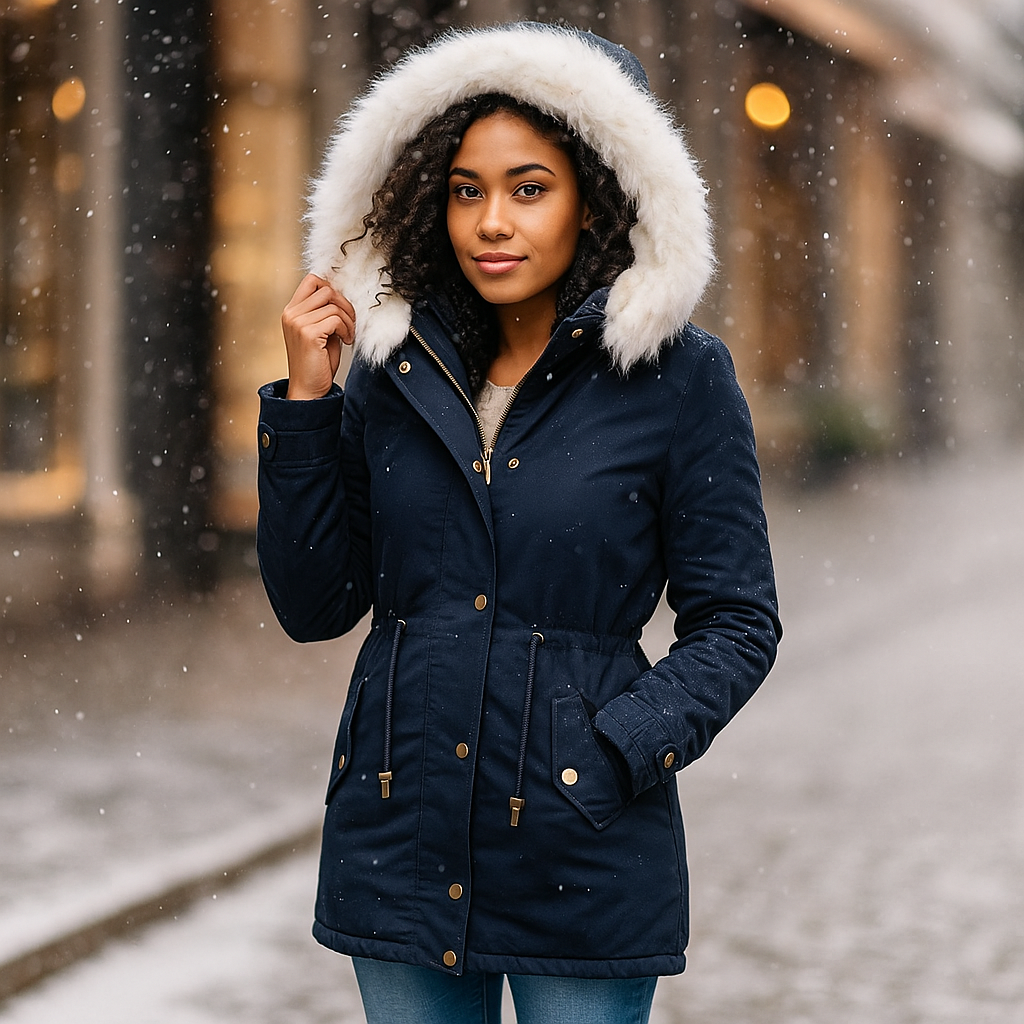 WOLFF – Elegancka Zimowa Kurtka z Kapturem i Guzikami