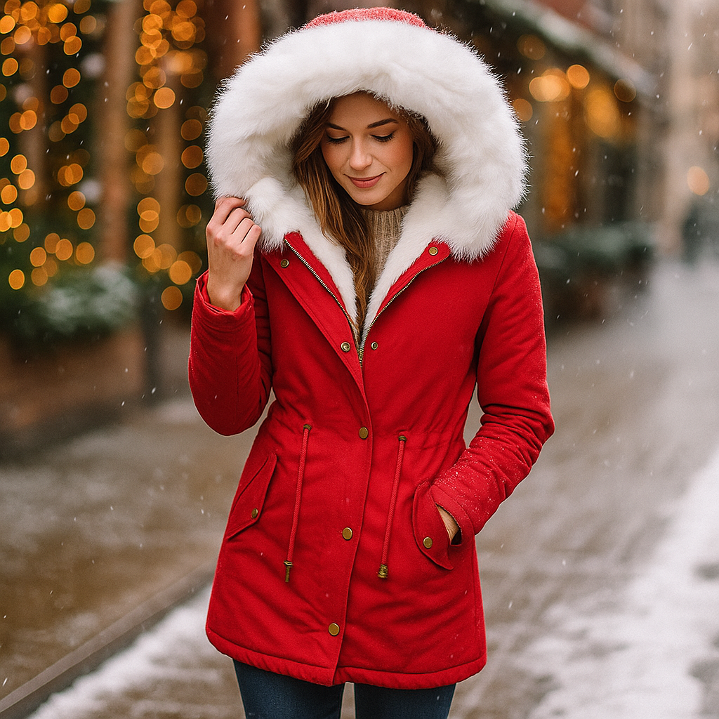 WOLFF – Elegancka Zimowa Kurtka z Kapturem i Guzikami