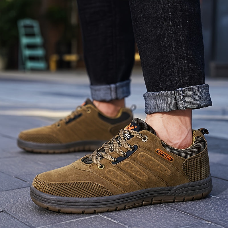 Męskie buty wędrówkowe - solidne - sznurowane