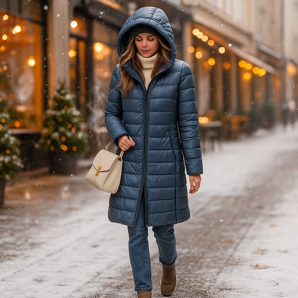 Vivano – Ultralekka Damska Kurtka Puchowa z Kapturem