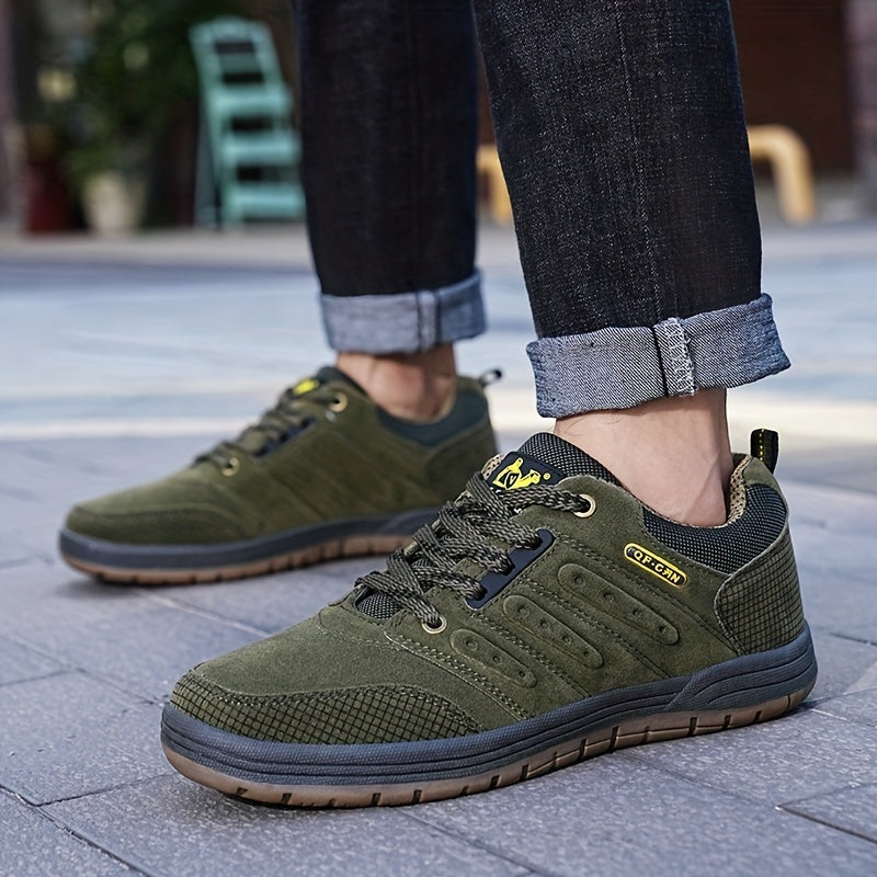 Męskie buty wędrówkowe - solidne - sznurowane