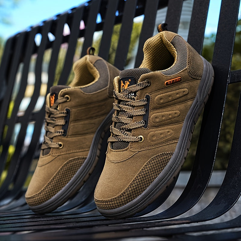 Męskie buty wędrówkowe - solidne - sznurowane