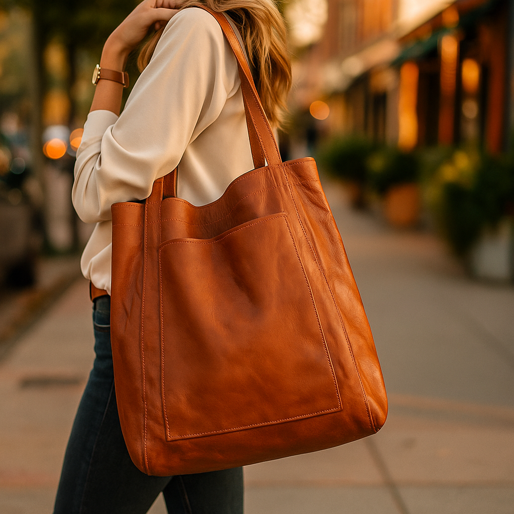 Vivano – Damska Skórzana Torba na Ramię