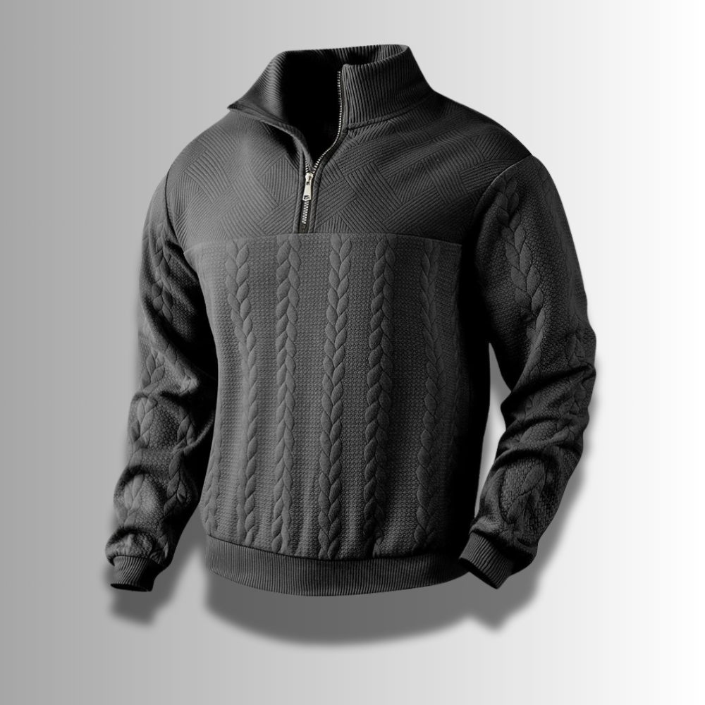 Męski sweter z wełny merino – wysokiej jakości – elegancki – ciepły