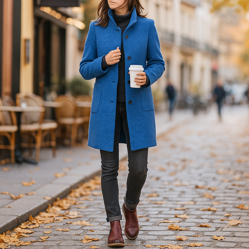 Vivano – Elegancki Wełniany Płaszcz Dla Kobiet