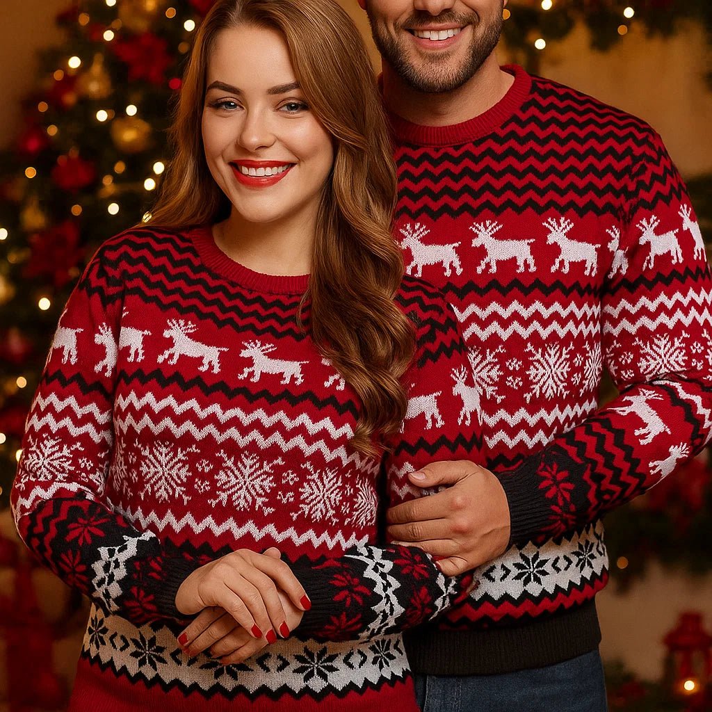 Alicja – Kolorowy Sweter Świąteczny