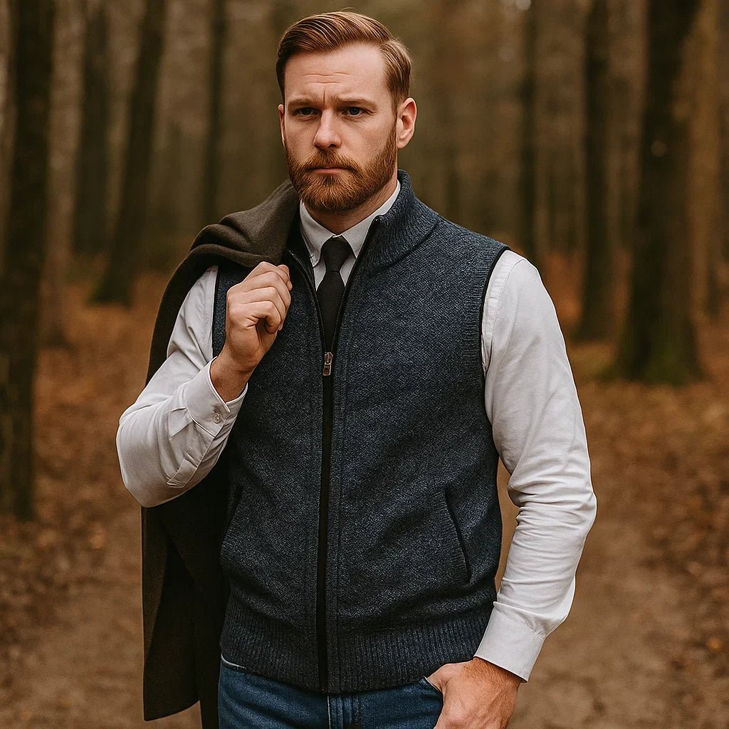 Archer - Elegancka kamizelka męska - Stylowy komfort i jakość - vivano - warszawa