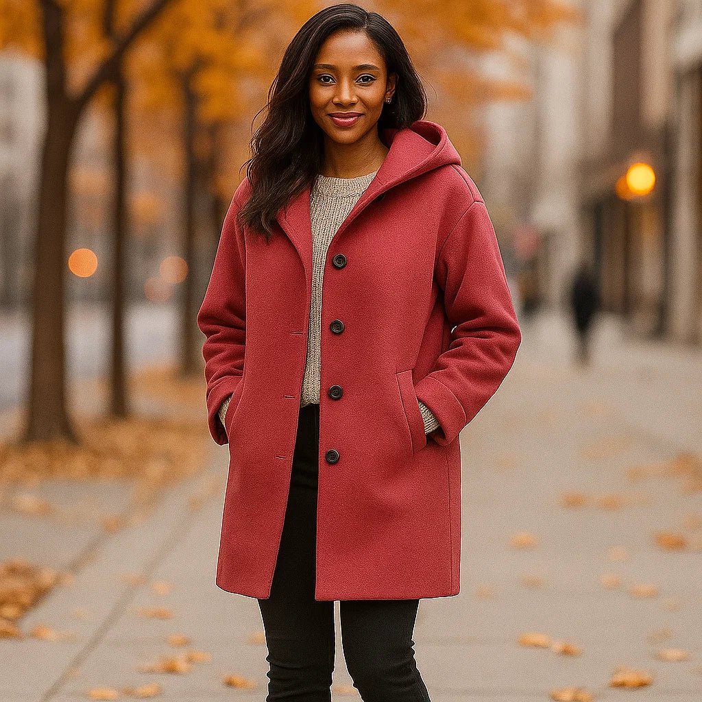 Averie Wełniany Płaszcz Damski – Elegancja i Styl