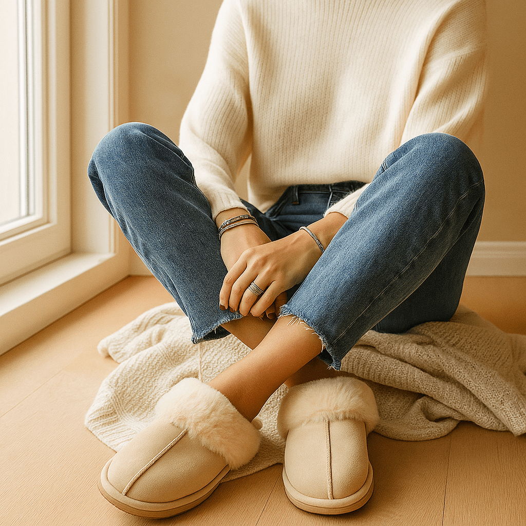 Beżowe Pantofle Fluffy – Absolutna miękkość i ciepło