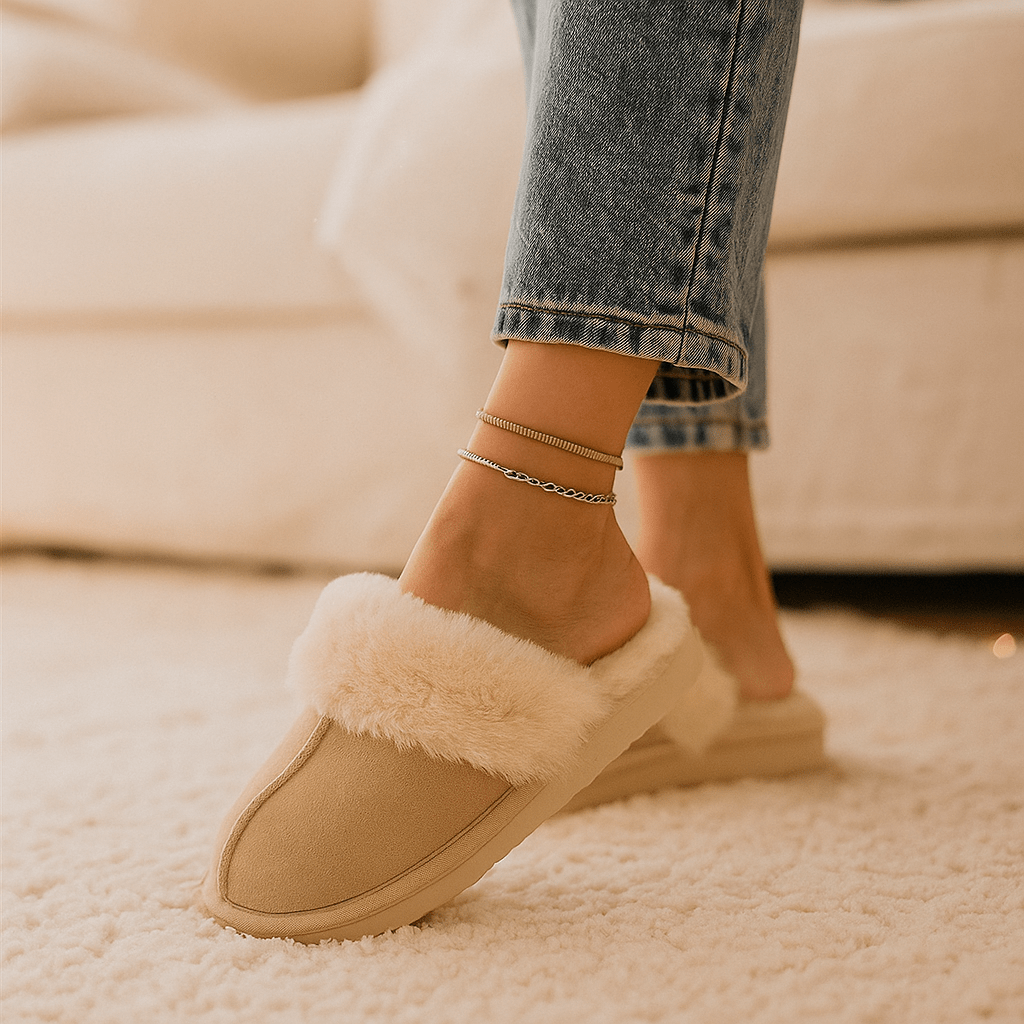Beżowe Pantofle Fluffy – Absolutna miękkość i ciepło