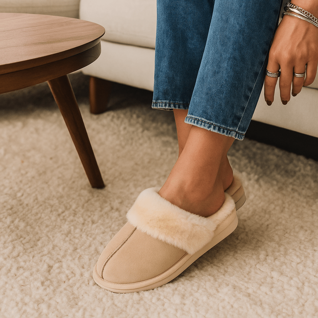 Beżowe Pantofle Fluffy – Absolutna miękkość i ciepło