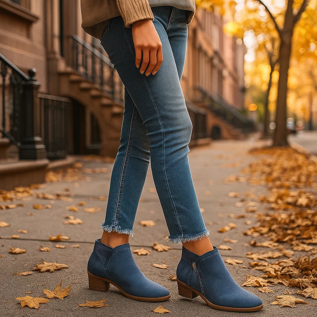 Botki Damskie z Zamkiem Bocz­nym - vivano - warszawa