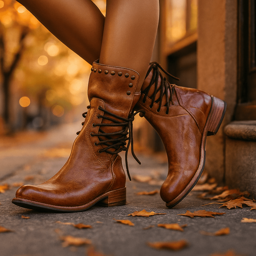 Botki na słupku - Dla kobiet - Stylowe - Wygodne - Eleganckie