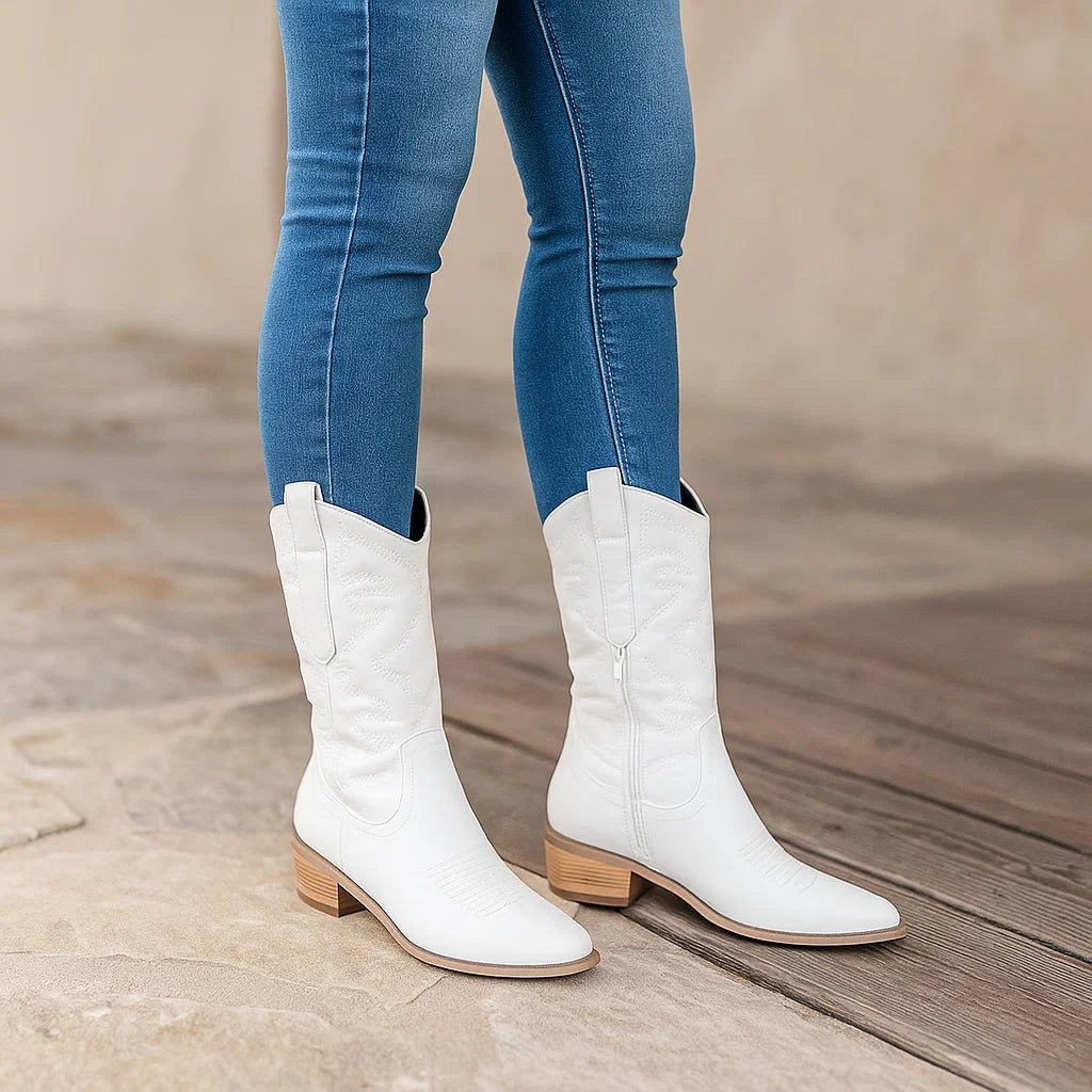 Carina – Eleganckie Cowboyskie Botki Damskie - vivano - warszawa