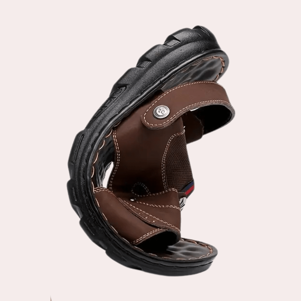 Casuale męskie sandały - Wygodne skórzane - Stylowy design - vivano - warszawa