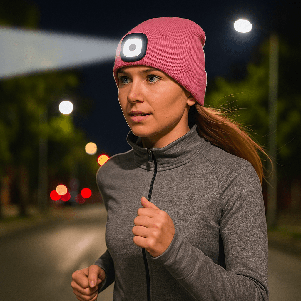 Czapka LED Komfortowa z Odczepianą Lampą Czołową