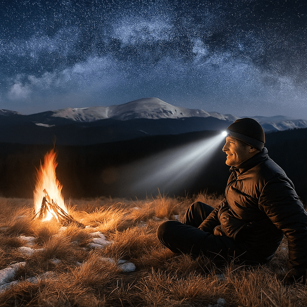 Czapka LED Komfortowa z Odczepianą Lampą Czołową