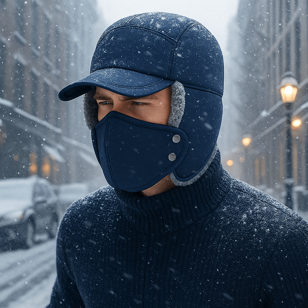 Czapka trapper termiczna wiatroodporna na zimę