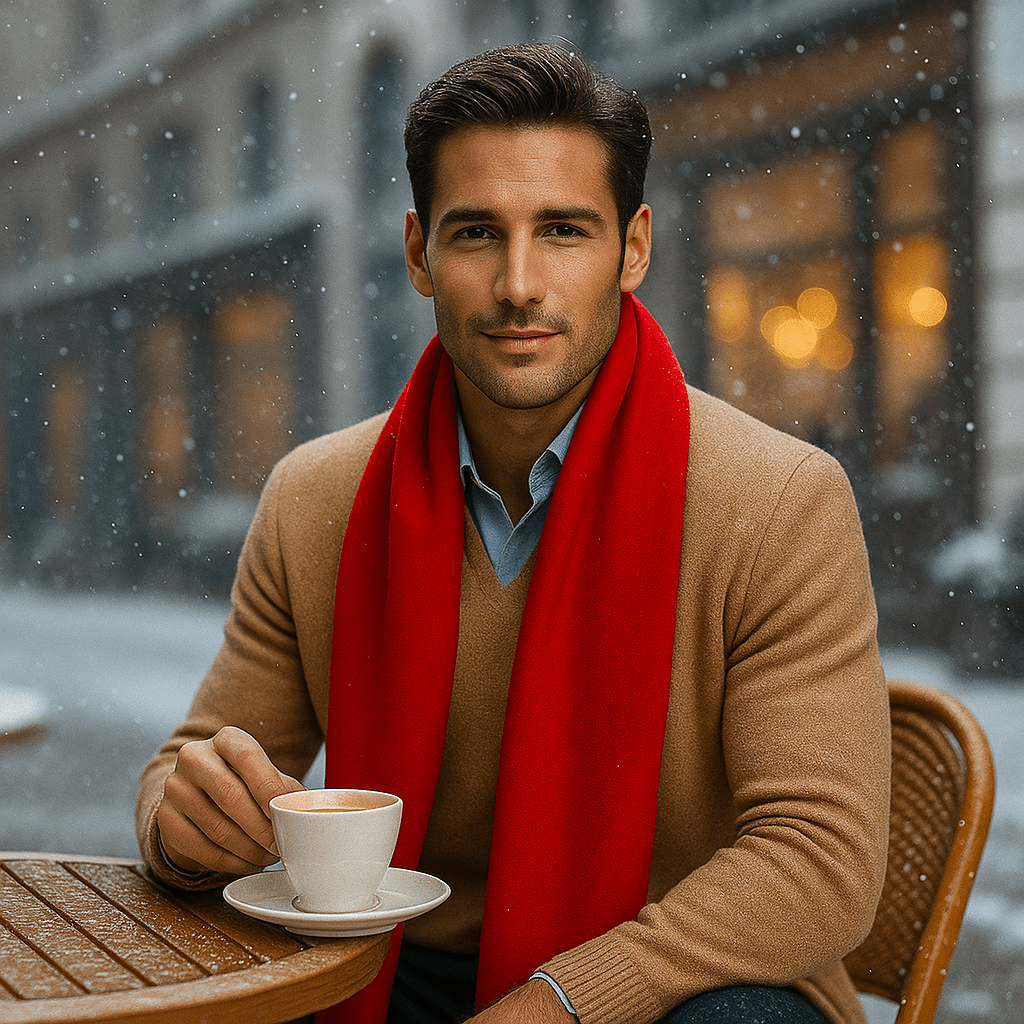 Czerwony Kaszmirowy Szal – Ponadczasowa Elegancja i Ciepło