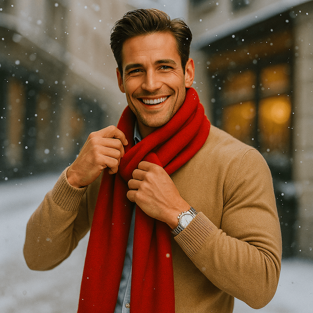 Czerwony Kaszmirowy Szal – Ponadczasowa Elegancja i Ciepło