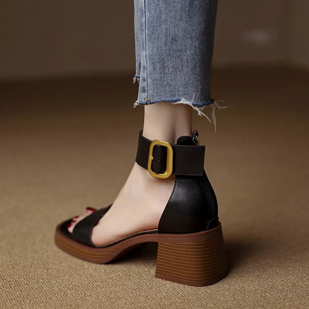 DAISY - Eleganckie Sandały na Obcasie - Komfort i Styl - vivano - warszawa