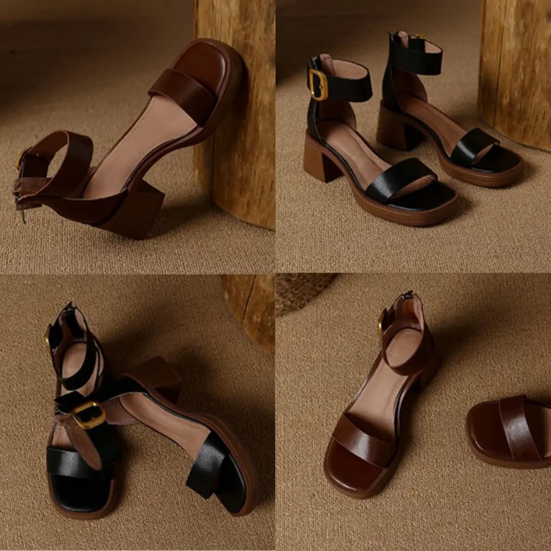 DAISY - Eleganckie Sandały na Obcasie - Komfort i Styl - vivano - warszawa