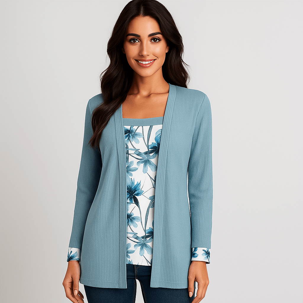 Dame Komfortabel Strikket Cardigan - Miękki - Stylowy - Ciepły - Blød & Varm - vivano - warszawa