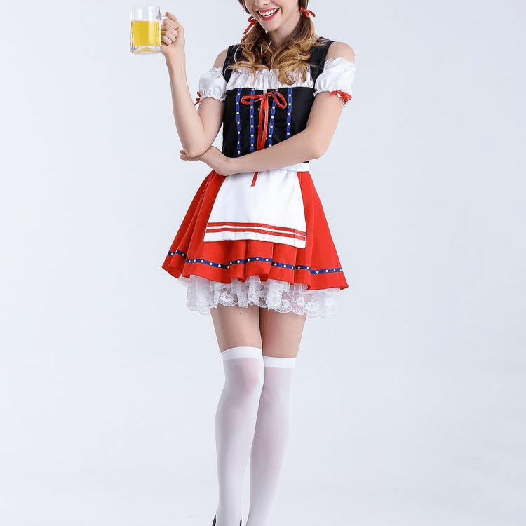 Dame Mini Dirndl Sukienka - Lekki Materiał - Strój na Oktoberfest - vivano - warszawa