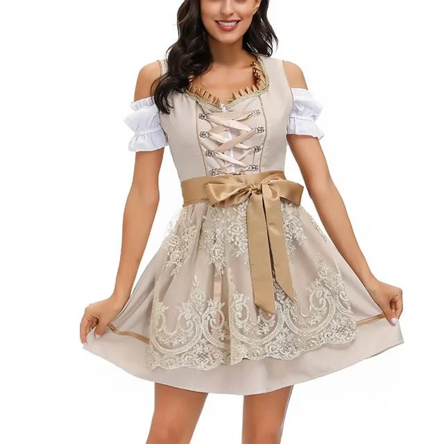 Damska Mini Dirndl - Tradycyjny Design Oktoberfest - Festywna Sukienka Trachten - vivano - warszawa