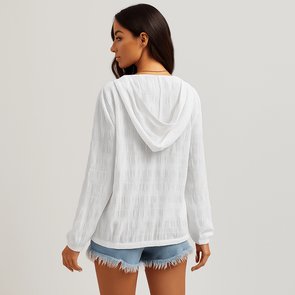 Damski Lekki Kardigan z Kapturem - Stilla - Komfort i Styl - vivano - warszawa