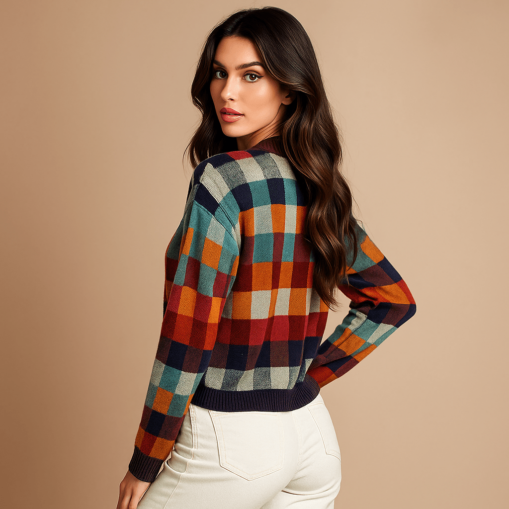 Damski Sweter - Ciepły Kołnierz - Komfort i Styl - vivano - warszawa