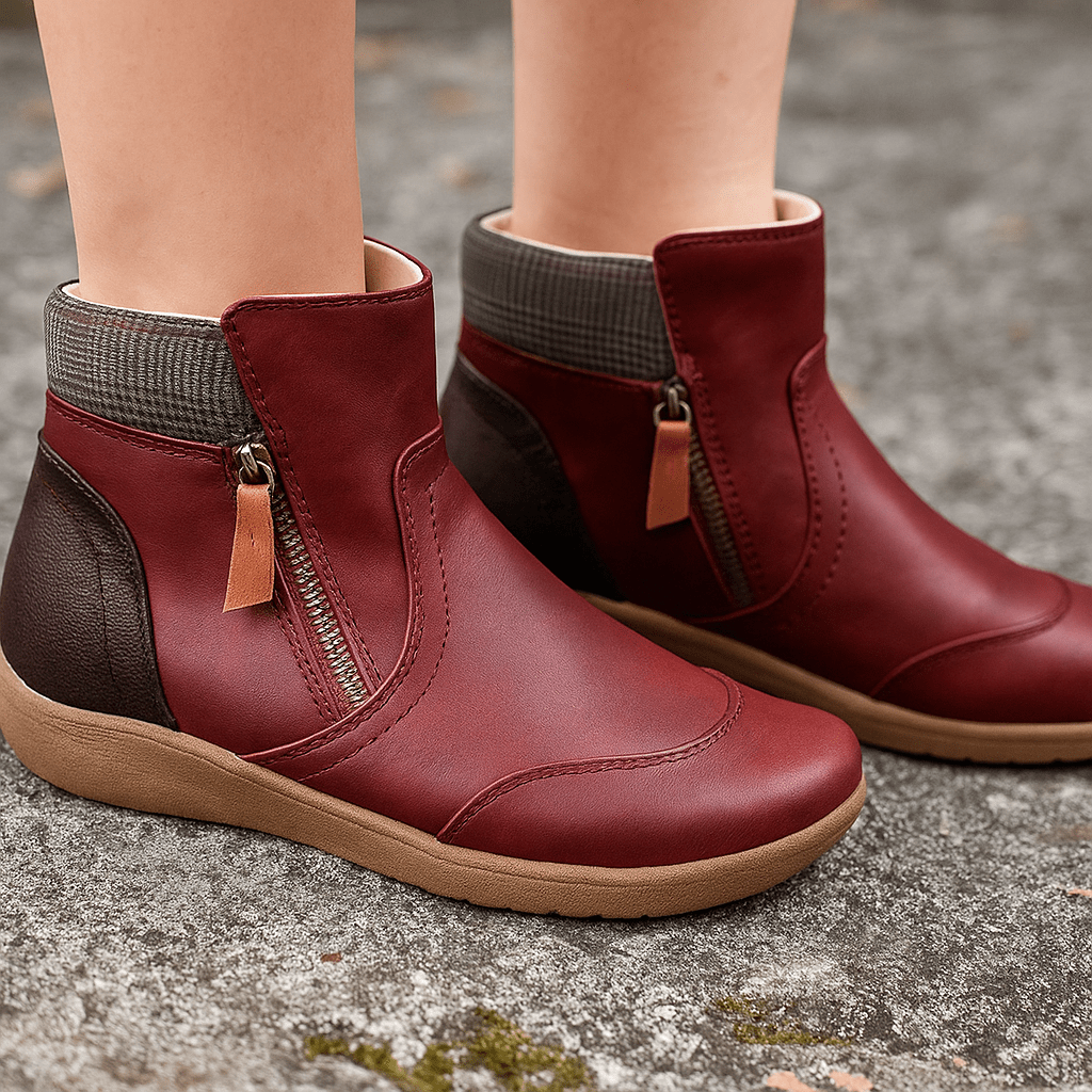 Damskie botki ortopedyczne - skóra wodoodporna - anatomiczne wsparcie - vivano - warszawa