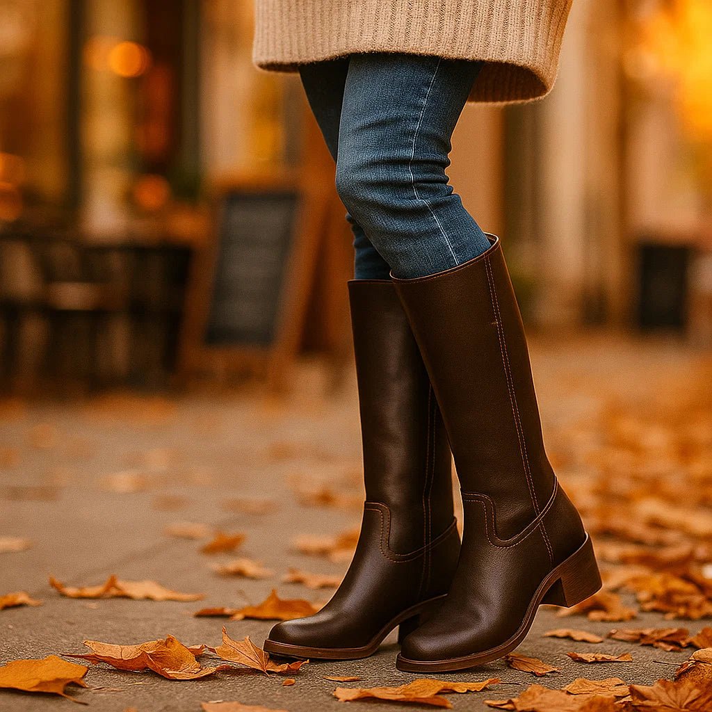 Damskie Kozaki Do Kolan na Słupku - vivano - warszawa