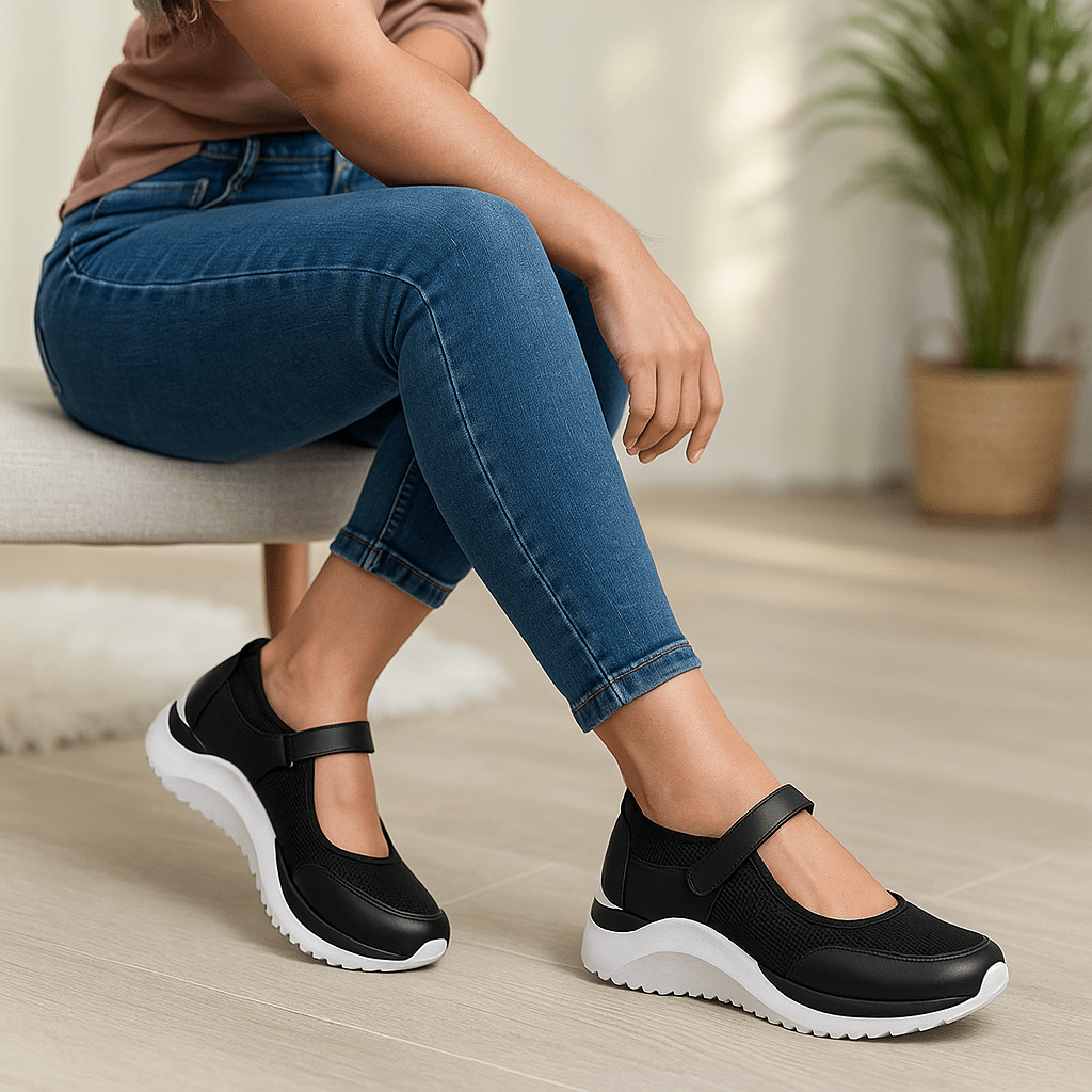 Damskie ortopedyczne buty sportowe z paskiem - vivano - warszawa