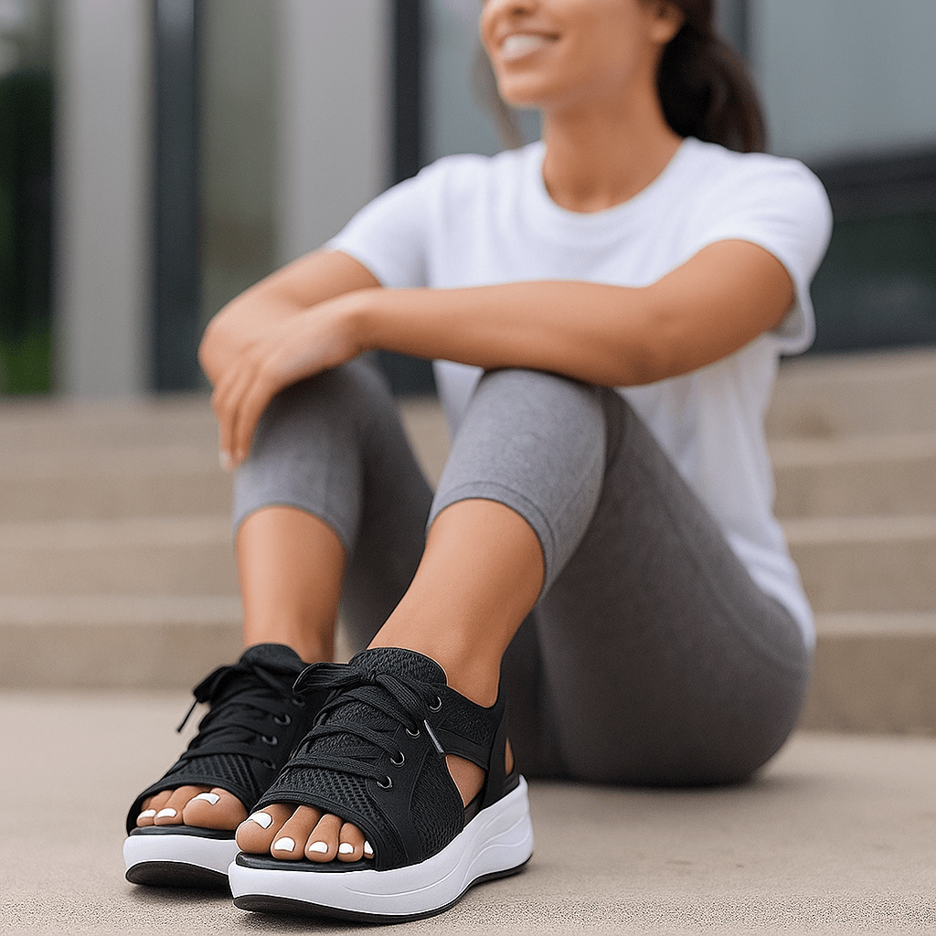 Damskie ortopedyczne sportowe sandały ze sznurówkami - vivano - warszawa