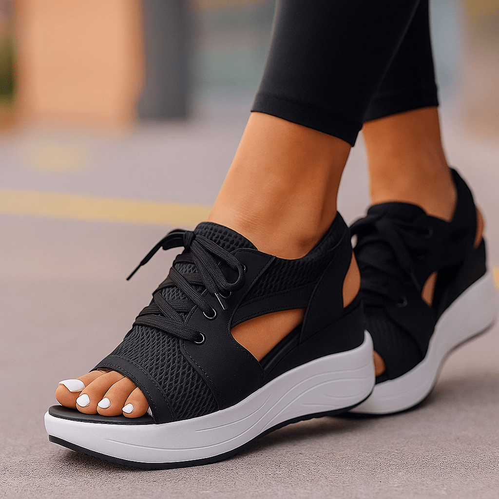 Damskie ortopedyczne sportowe sandały ze sznurówkami - vivano - warszawa