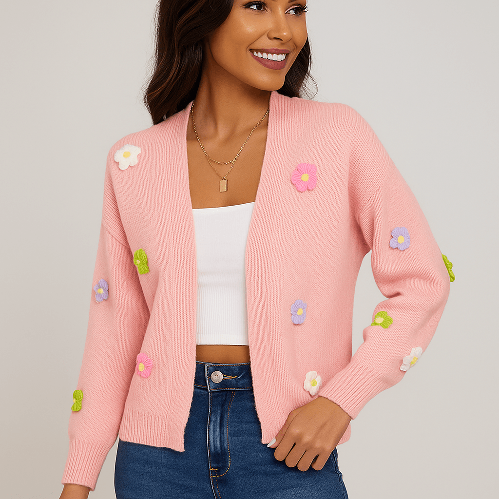 Długi Kardigan - Otwarty Przód - Komfort i Styl - vivano - warszawa