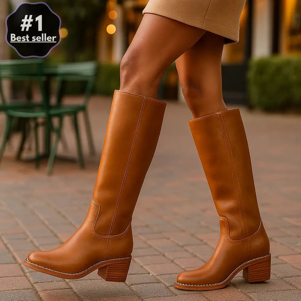 Długie Skórzane Botki Damskie – Limitowana Edycja - vivano - warszawa