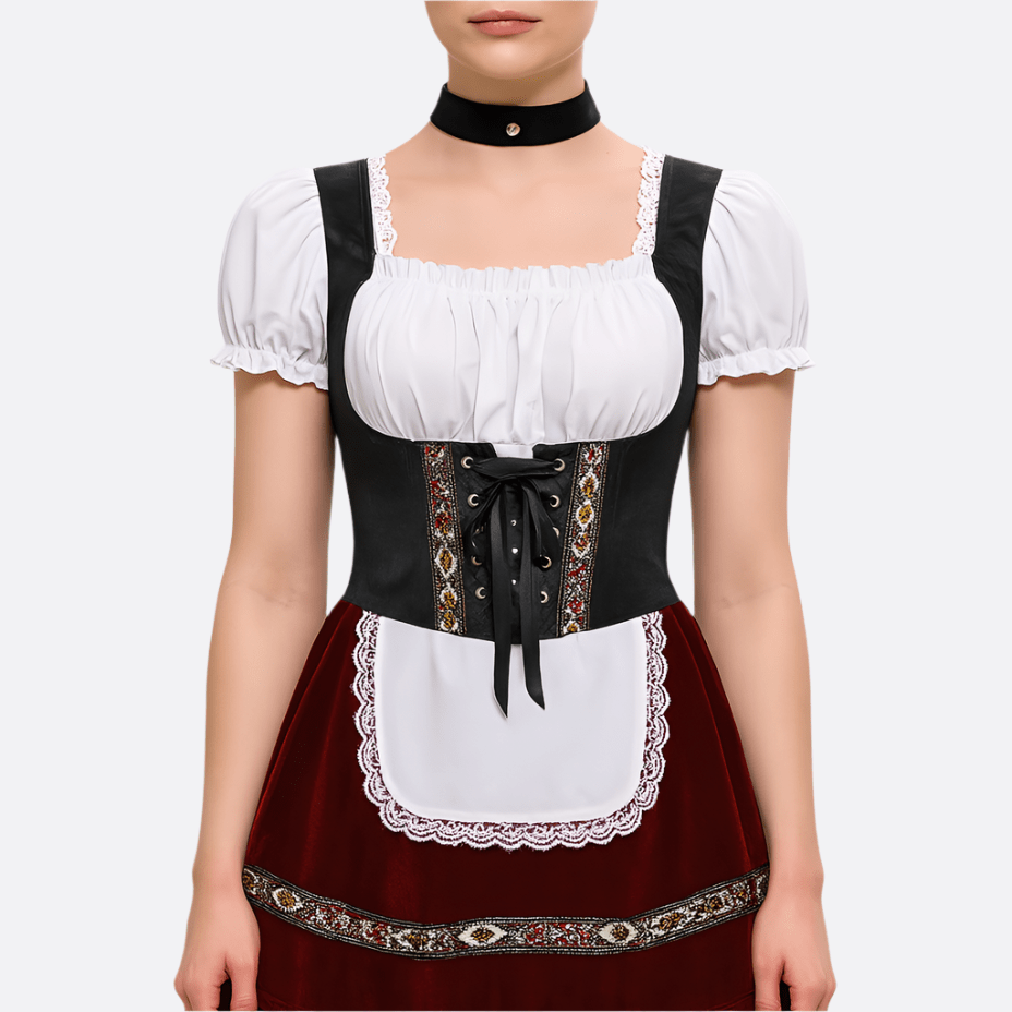 Elegancka Mini Dirndl Sukienka - Wysokiej Jakości Materiał - Oktoberfest Trachten - vivano - warszawa